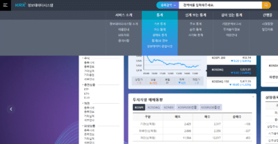 대차거래 확인 및 공매도 종목 확인 방법 5 공매도 종목 - 통계 확인