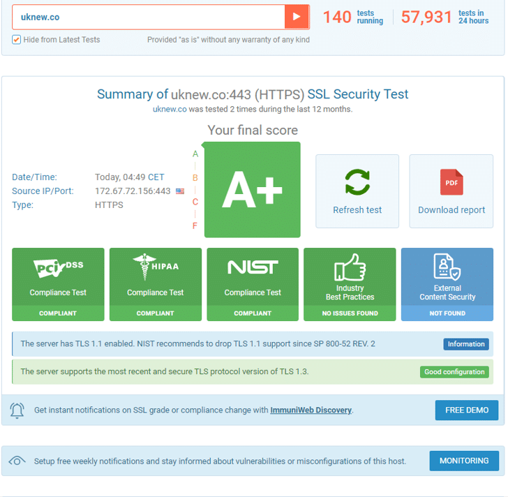 SSL 보안등급 확인 사이트 6 ssl-보안등급테스트