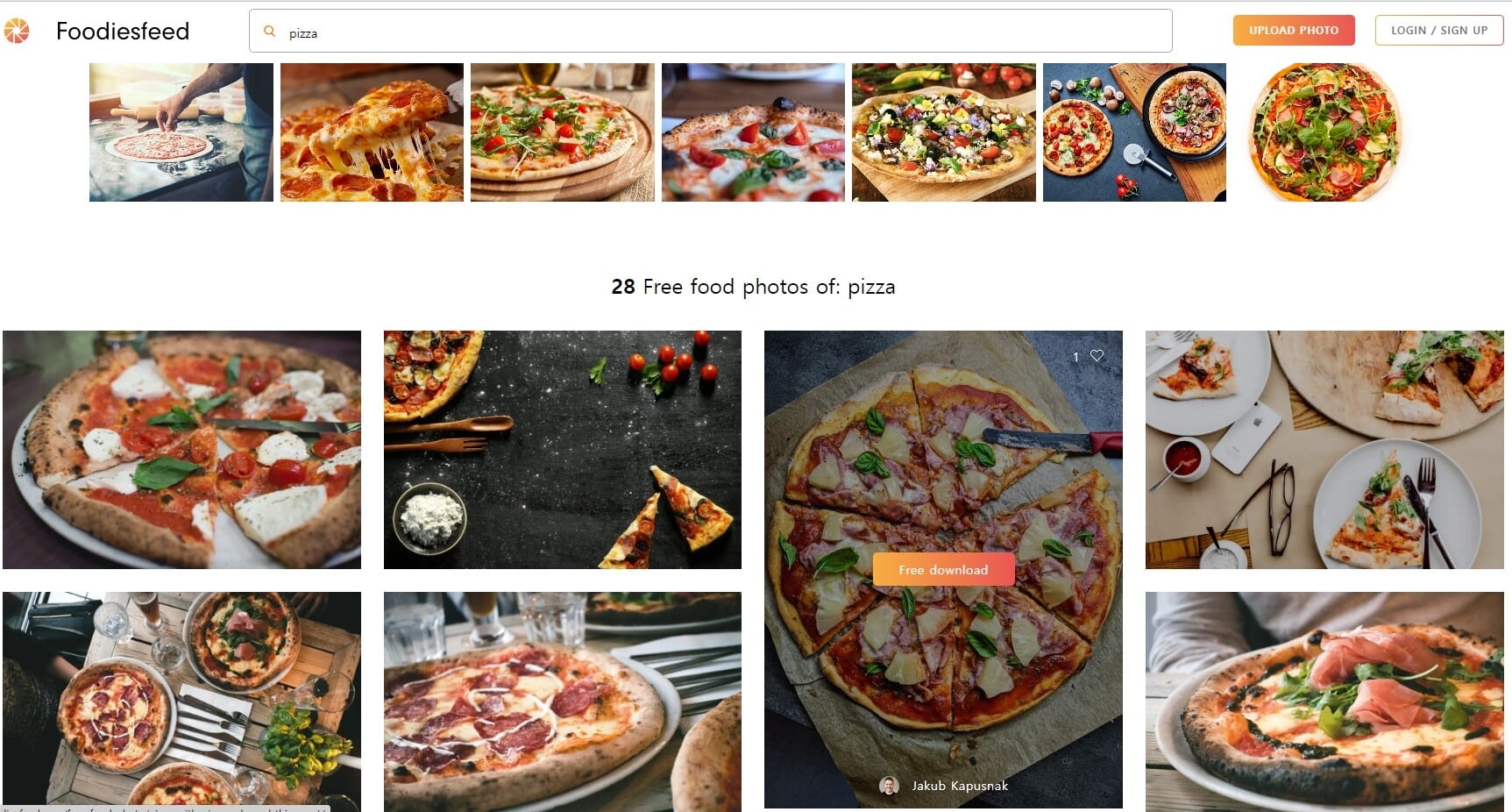 저작권 없는 무료 이미지 다운로드 사이트 추천 LIST 35+@-라이선스 확인 26 푸드피드 pizza 검색-다양함
