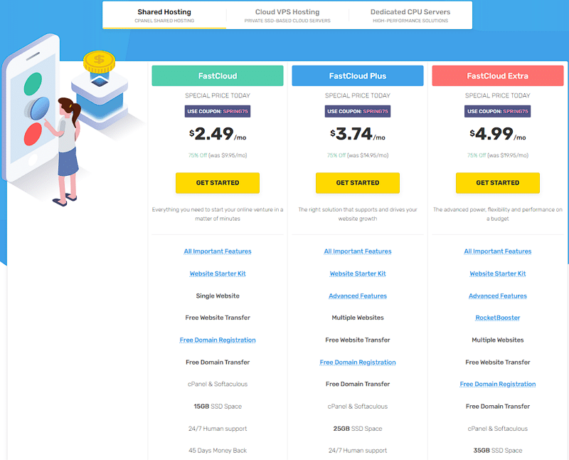 랜딩 페이지란 무엇인가? 제작 시 필수 요소 3가지 3 FastComet 공유 호스팅 랜딩 페이지