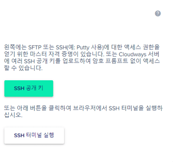 Cloudways 호스팅 사용 후기(2023) 19 SSH 터미널 접속_1
