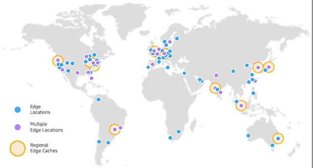 CDN이란? CDN 사용 이유와 이점 5가지 3 AWS cloudfront CDN 데이터 센터 위치