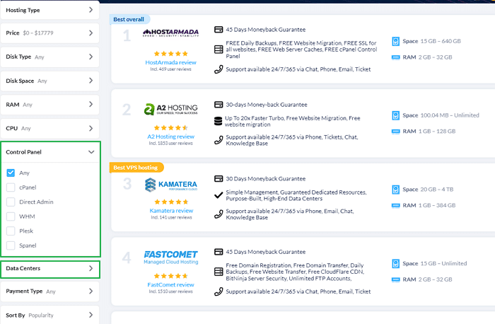 HostAdvice research-호스팅 업체 TOP 10을 찾기 위한 리뷰 사이트 3 해외 호스팅 업체 순위- HostAdvice 업체 조건 확인 방법