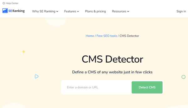 What CMS? 어떤 CMS를 사용하는지 확인 사이트 목록 3군데 3 What CMS 조회 사이트 seranking