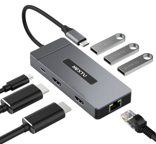 네이버 쇼핑 커넥트-넥스트유 유이반 7in1 멀티허브 HDMi 2포트