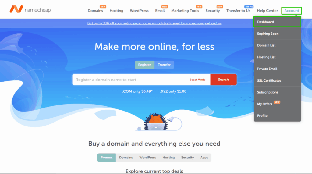 네임칩 도메인 연결 설정[testpilotweb.com]_DNS 설정 1