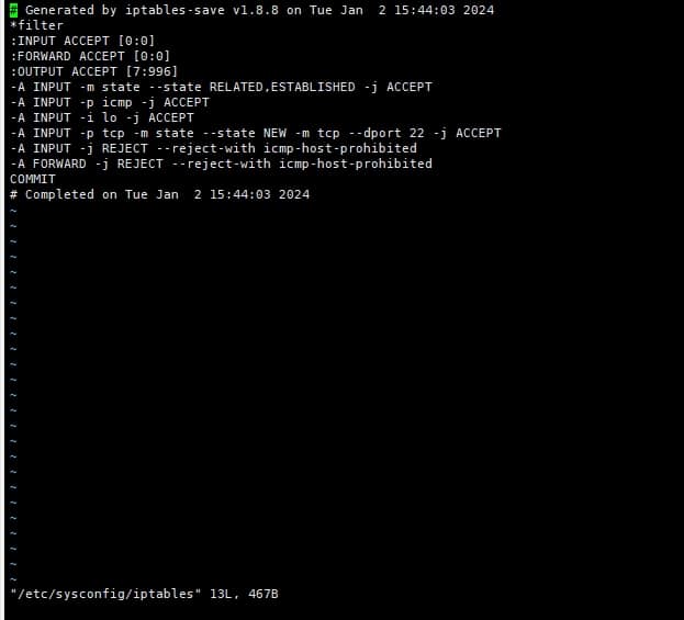 iptables 개념과 설치 | iptables 명령어 2 /etc/sysconfig/iptables 방화벽 경로
