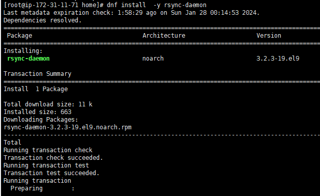 리눅스 Rsync 명령어 1 록키리눅스 9.x 버전 Rsync-daemon 설치