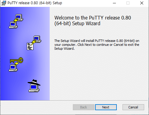 Windows 버전 PuTTY 다운로드 및 설치(&한글 사용하기) 2 Putty 설치1