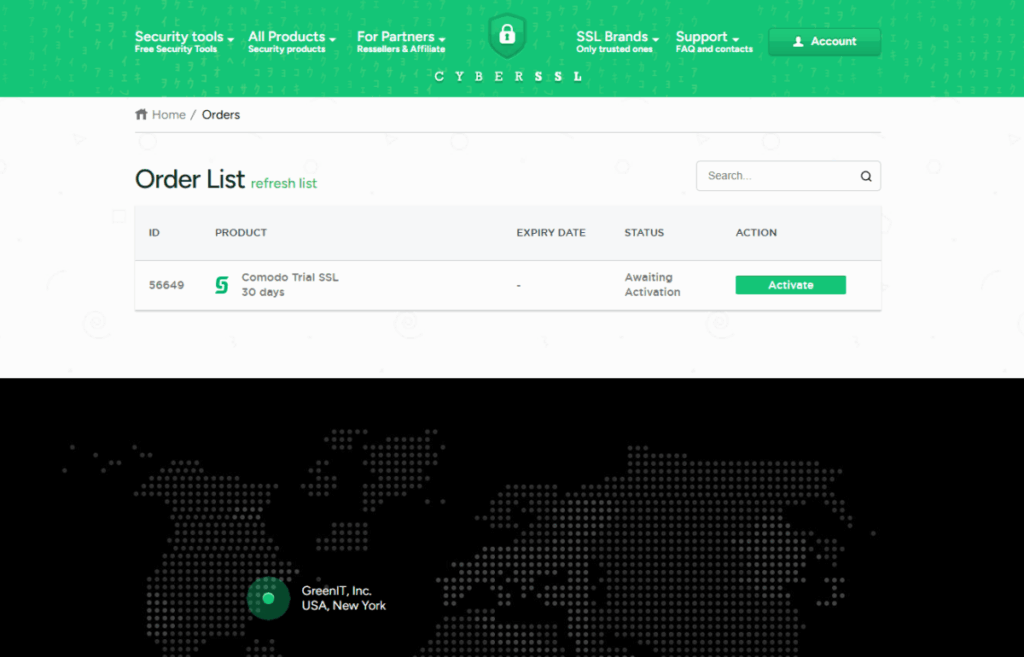 SSL 인증서 설치(Sectigo) 3 30일 Free SSL 설치_신청하기2_COMODO