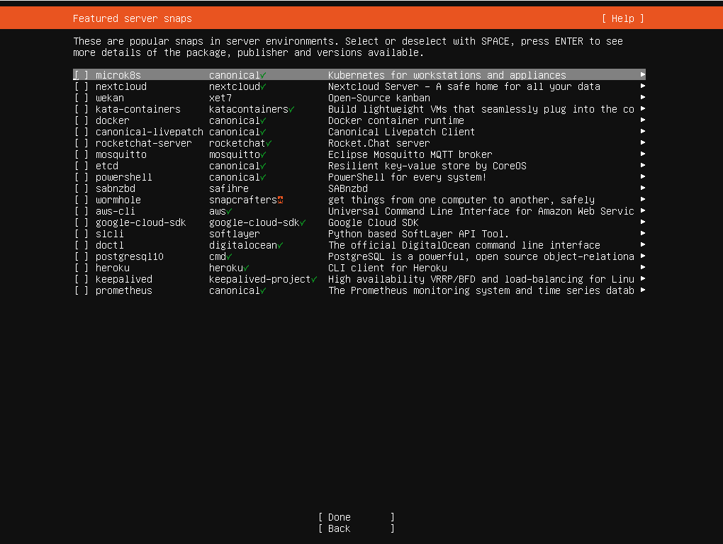 Oracle VitualBox_우분투 설치_미리 설치 가능한 패키지 목록