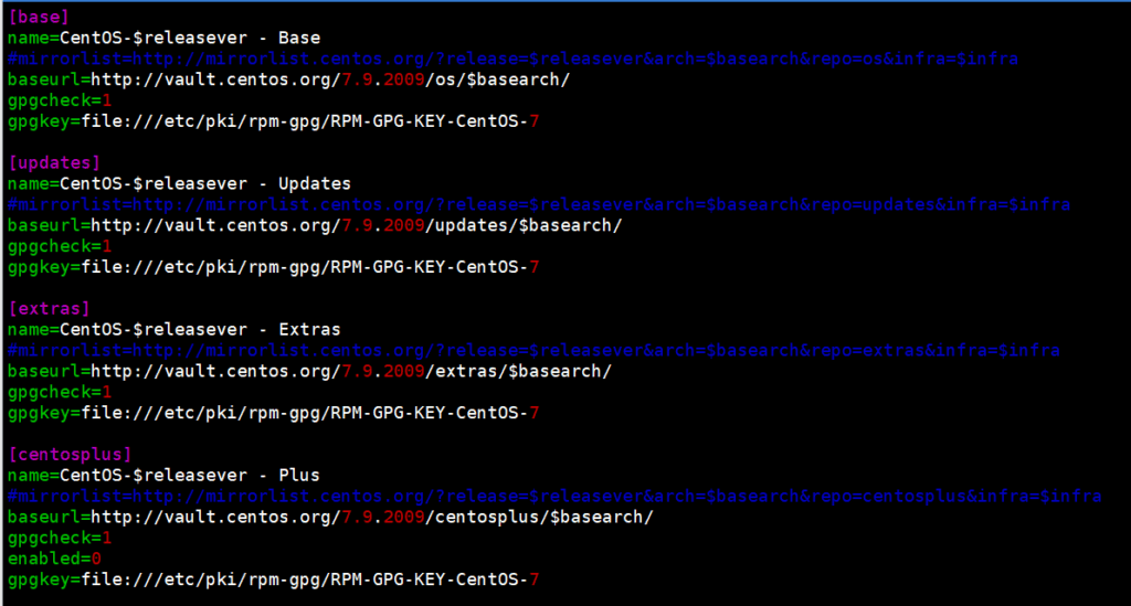 yum-config-manager 명령어 | YUM 저장소 설정 1 YUM 저장소_CentOS-Base.repo(CentOS 7)