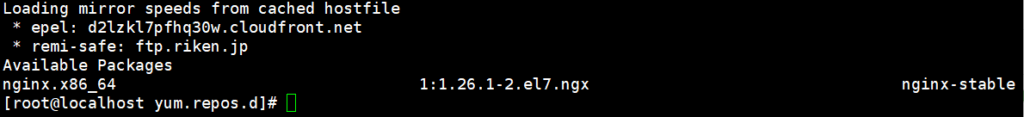 yum-config-manager 명령어 | YUM 저장소 설정 2 YUM 저장소_CentOS-nginx.repo(CentOS 7)_설치 가능 목록 확인