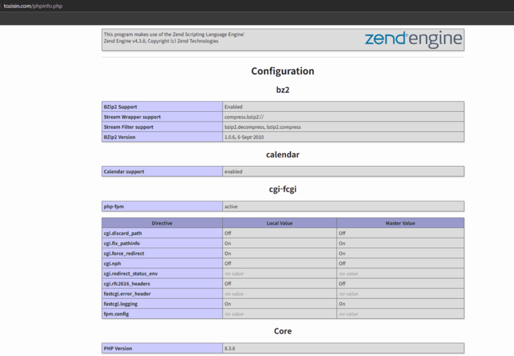 nginx php 설치_php-fpm 설정 확인