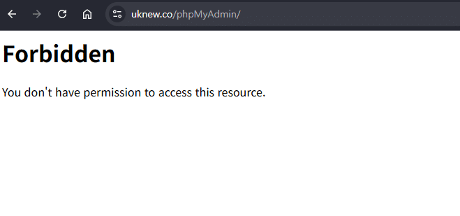 다른 IP 넣고 테스트 시 권한 없음 확인