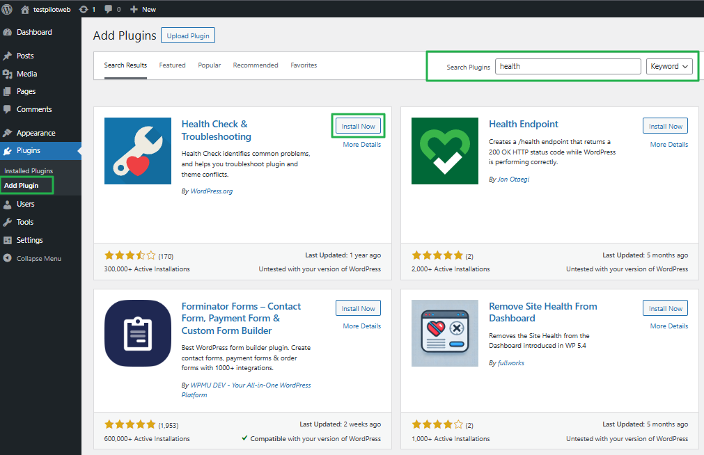 Health Check&Troubleshooting 플러그인 설치[영어]_=