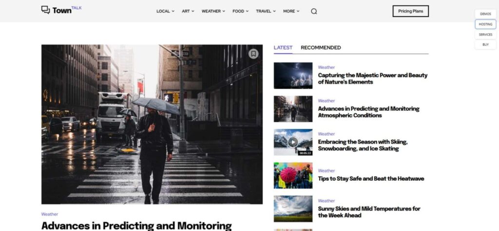 Newspaper Theme 데모(TOWN TALK PRO)