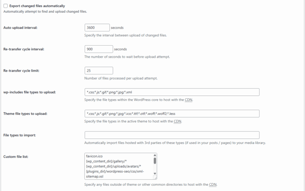 W3TC CDN 고급 설정_고급 2[영어]