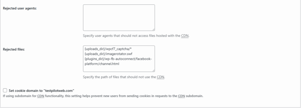 W3TC CDN 고급 설정_고급 3[영어]