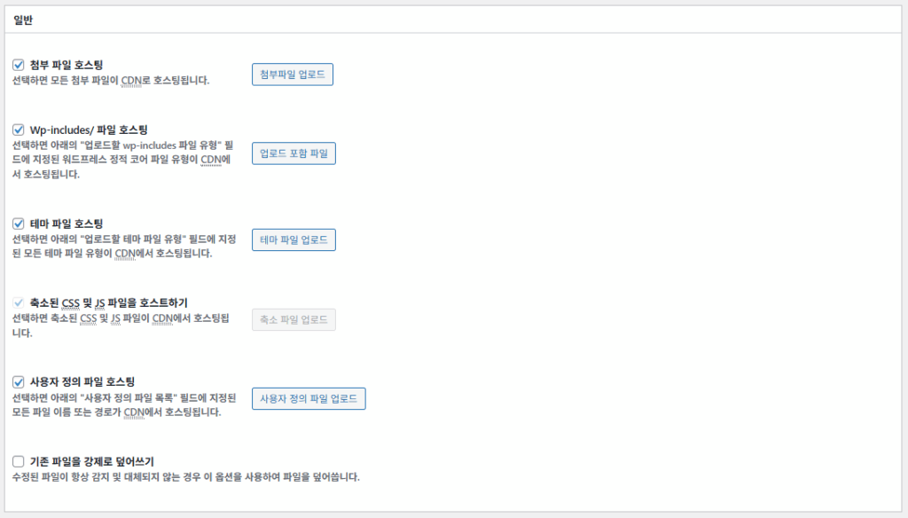 W3TC CDN 고급 설정_일반