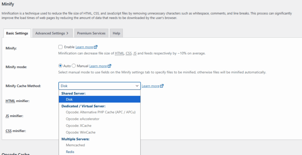 W3TC Minify(한국어-압축 or 축소)1_캐시 축소방법[영어]