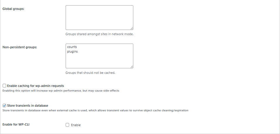 W3TC 객체(Object) 캐시_고급 설정 2[영어]