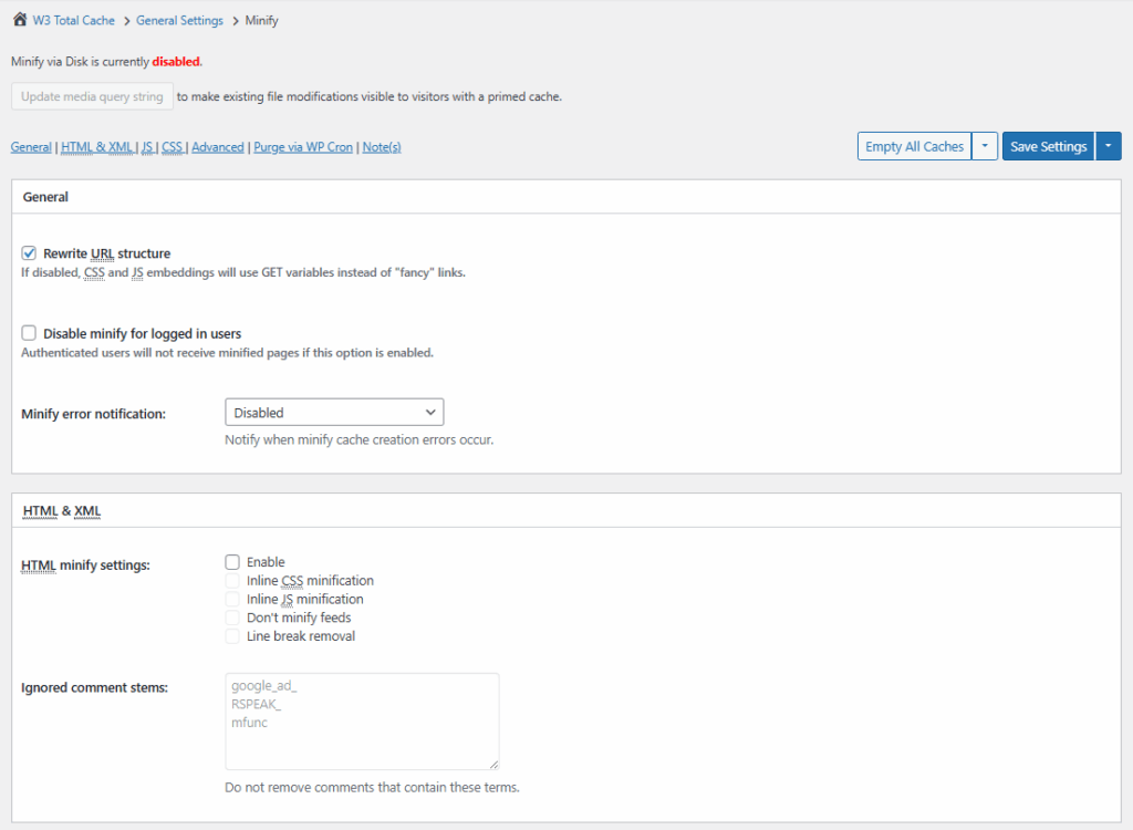 W3TC 페이지 캐시[고급 설정1][영어]