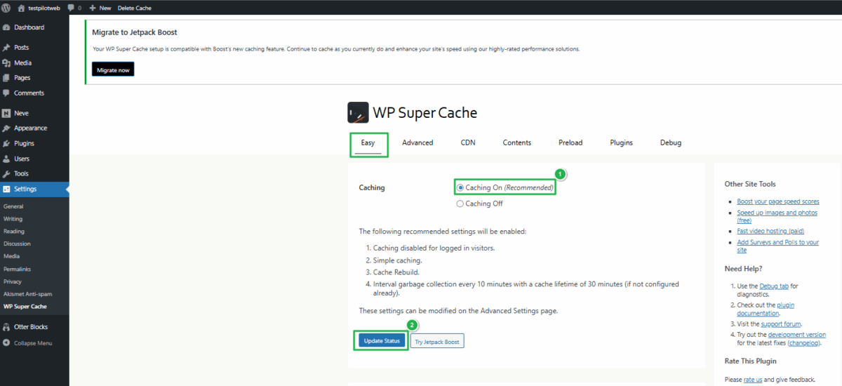 WP Super Cache: 플러그인 설치 및 설정