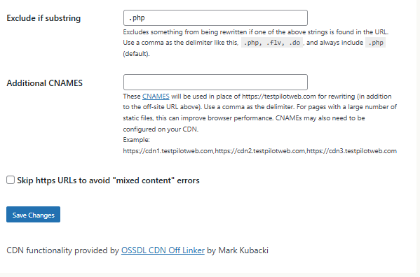 WP Super Cache 플러그인_CDN 설정 2[영어]