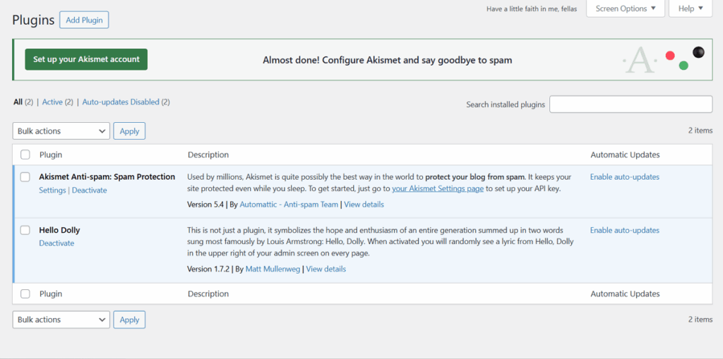 아키스밋 스팸 방지 및 안녕 달리 플러그인[영어]