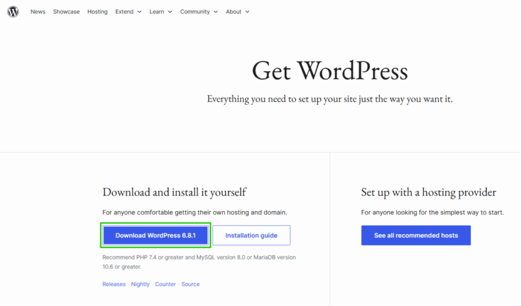 워드프레스 파일 다운로드_zip 확장자(영문판)