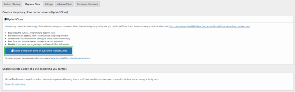 UpdraftPlus 플러그인-마이그레이션 및 복제 1 [영어]