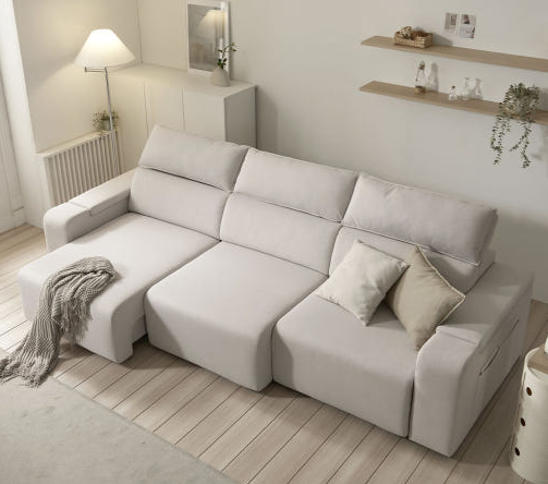 네이버 쇼핑 커넥트-보니애가구 시에나 데이비스 리클라이너_무빙 쇼파 모션 소파 스툴미포함, 아이보리, 4인용