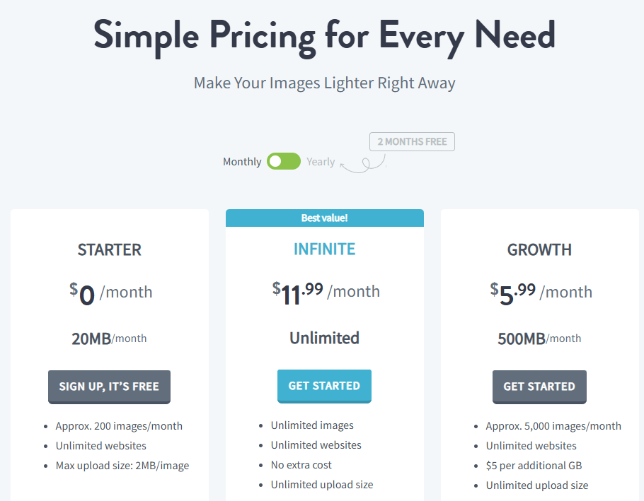 IMAGIFY - 가격(월 결제)