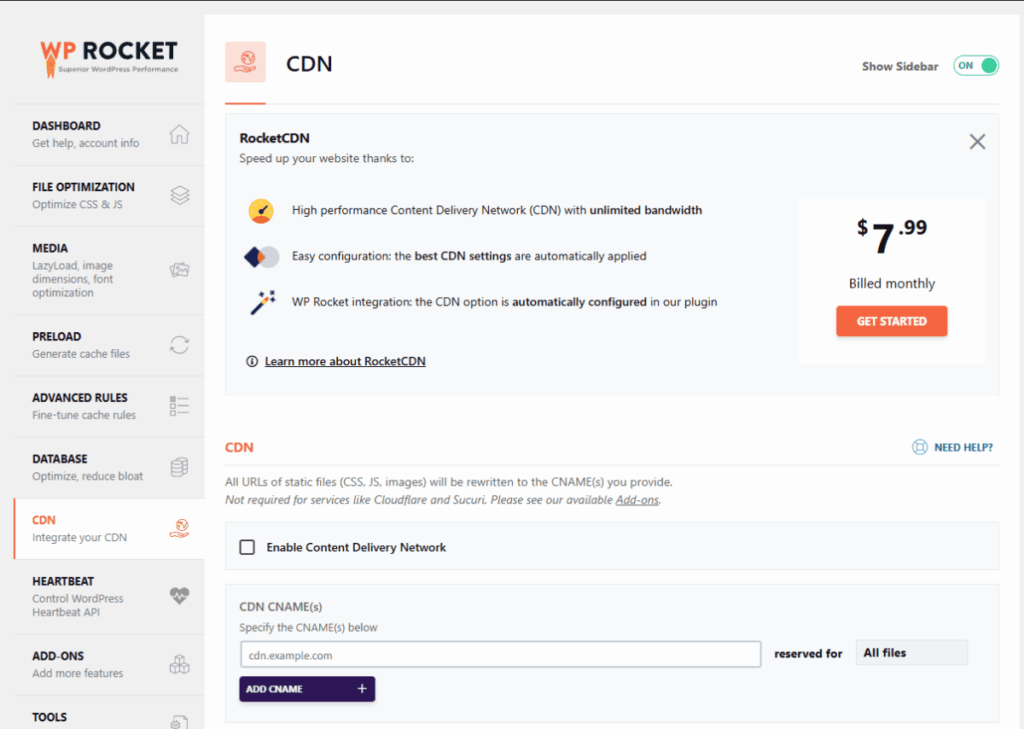 WP Rocket CDN 설정 1 [영어]