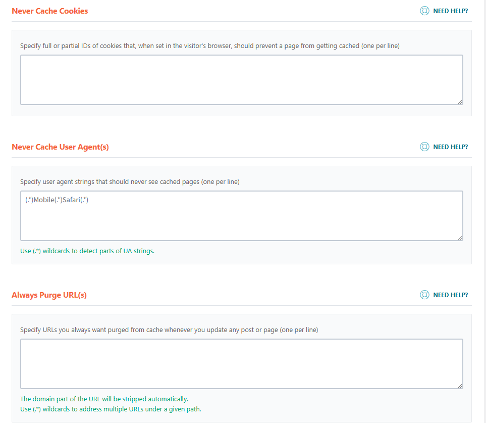 WP Rocket 고급 규칙 2 [영어]