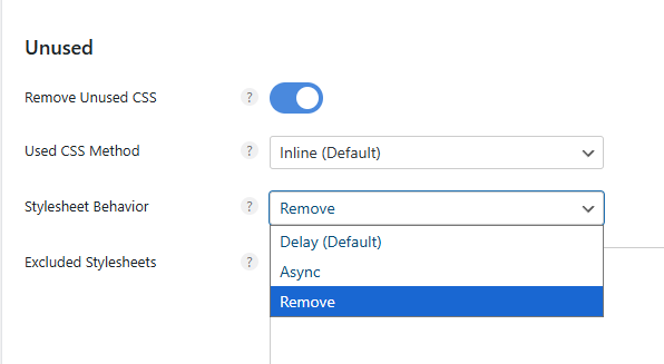 Perfmatters 플러그인 리뷰 & 가이드: 3년 동안 사용한 워드프레스 성능 최적화 설정 방법 53 Perfmatters CSS Setting-스타일시트 동작
