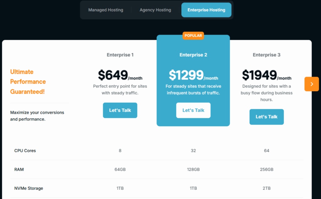 워드프레스 호스팅 RocketNet 가격·스펙 & Starter 플랜 $1