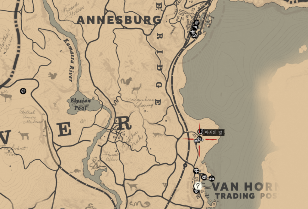 RDR2 動物の場所 23 RDR2 アルパインヤギの場所(ヴァンホーン交易所の上、厩舎の下のヤギの囲い)