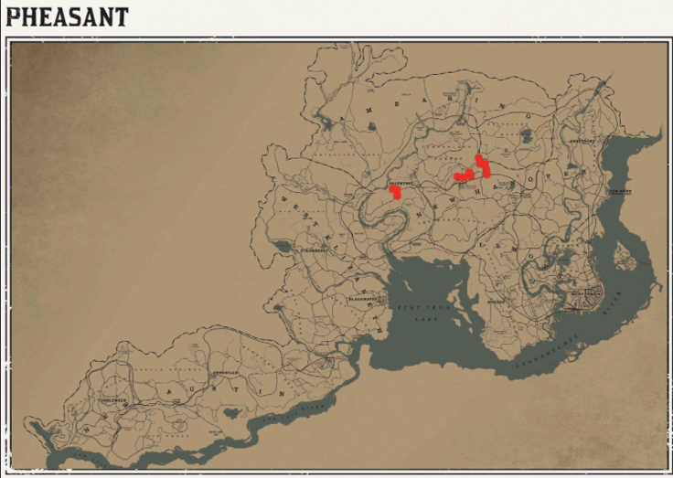 RDR2 動物の場所 68 RDR2 動物の場所マップ – キジ