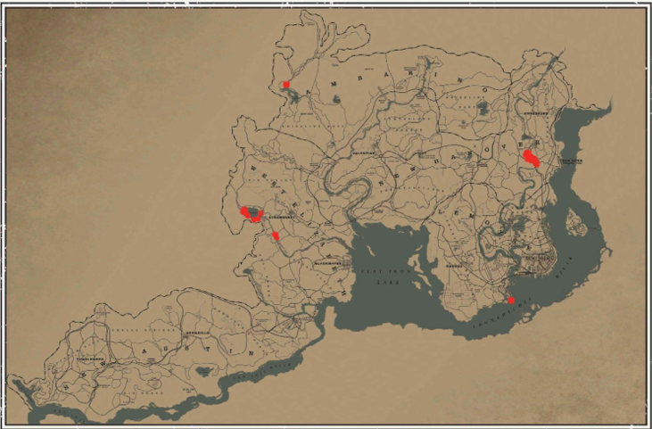 RDR2 動物の場所 31 RDR2 動物の場所マップ – ビーバー