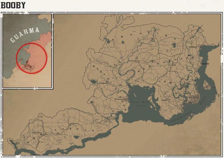 RDR2 動物の場所 71 RDR2 動物の場所マップ – カツオドリ