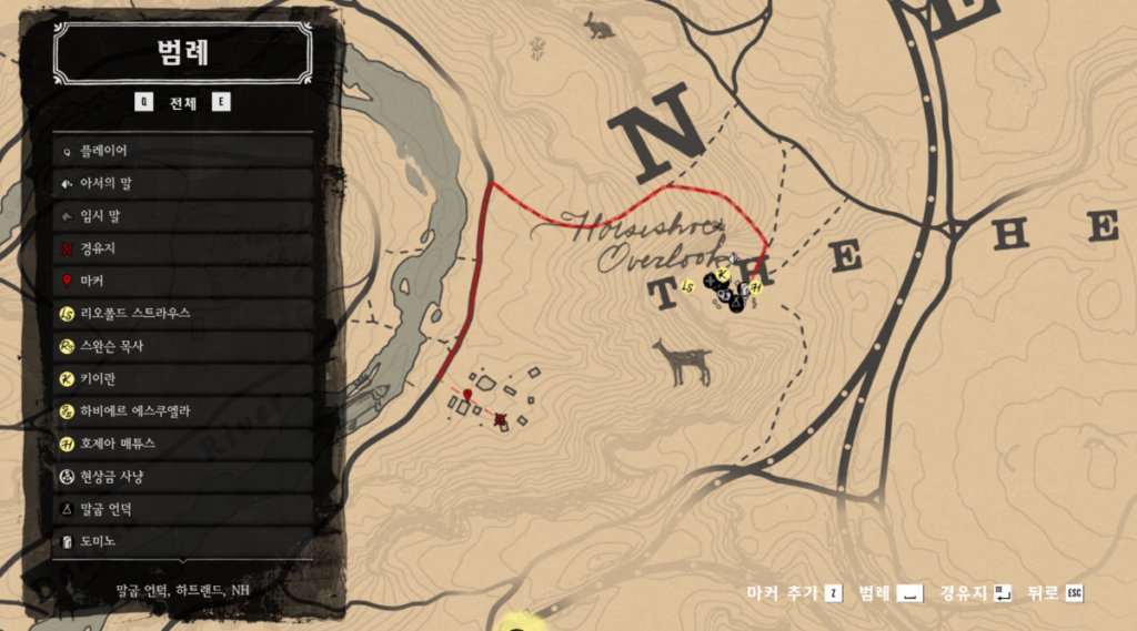 레데리2 챕터 2 금괴 위치: 폐허가 된 마을(말굽 언덕 야영지 남서쪽) 5 레데리2 챕터 2 금괴 위치 체크(지도)