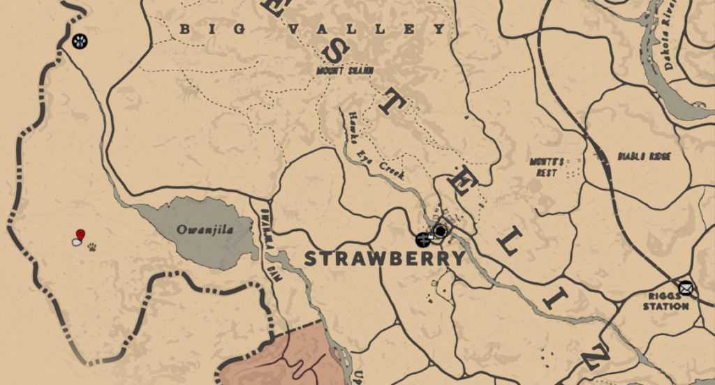 레드 데드 리뎀션2: 아라비안 레드 체스넛 위치 및 길들이기 3 아라비안 레드 체스넛 위치(맵)