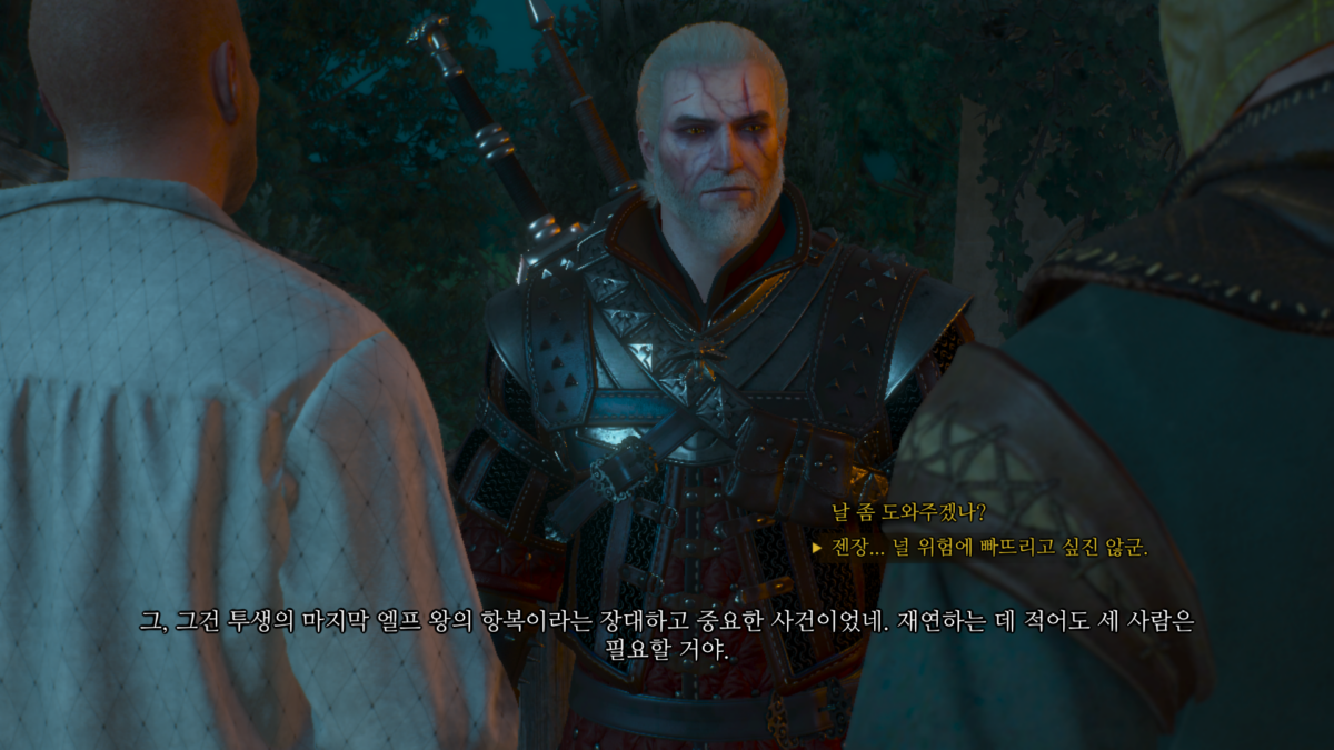 위쳐3 극한 연극: 고대 엘프 방패 17 위쳐3 극한 연극 - 생존자와의 대화 5