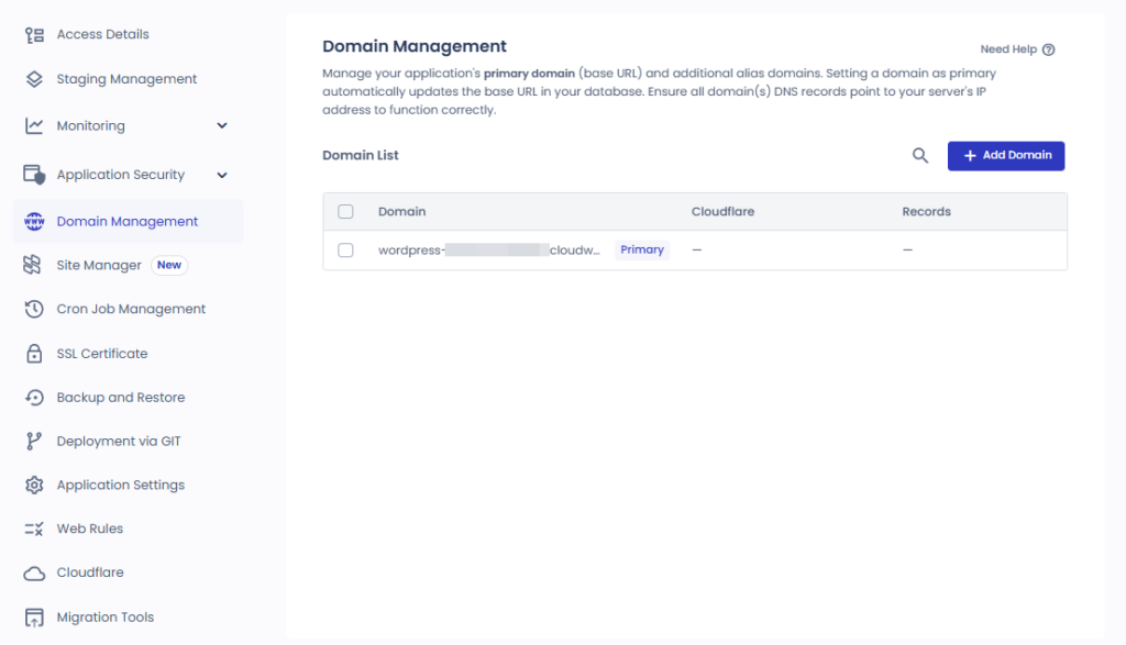 클라우드웨이즈 도메인 연결 방법(DNS 및 A레코드) 3 클라우드웨이즈_도메인 연결 방법-ADD Domain