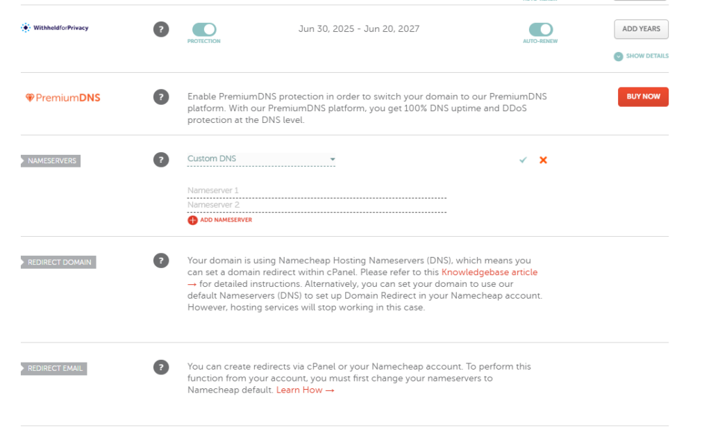 NameCheap DNS 설정 및 레코드 설정 방법 5 NameCheap DNS 설정 및 레코드 설정 방법