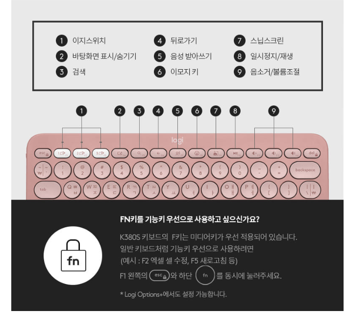 Pebble2 K380S - FN 기능 설명 [네이버 브랜드 커넥트]