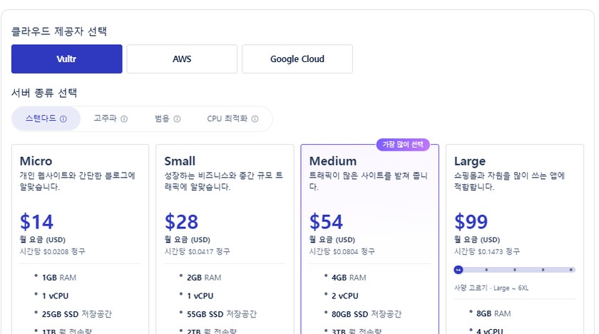 클라우드웨이즈 MCP: Access Token 권한과 Claude·Cursor 연결, AI로 서버 관리 11 클라우드웨이즈 결제 Vultr 서울 서버 가격표