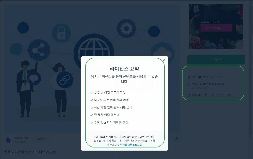 프리픽-라이선스 요약 및 저작자 표시 필수